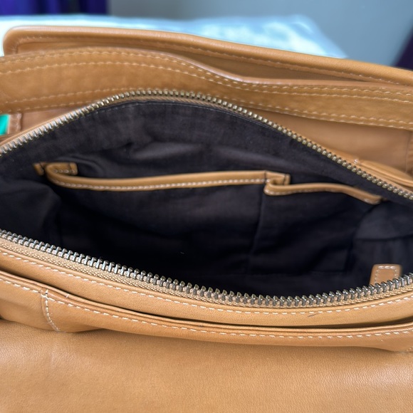 KENNETH COLE New York Camel Tan Leather Studded Bag - Picture 12 of 16